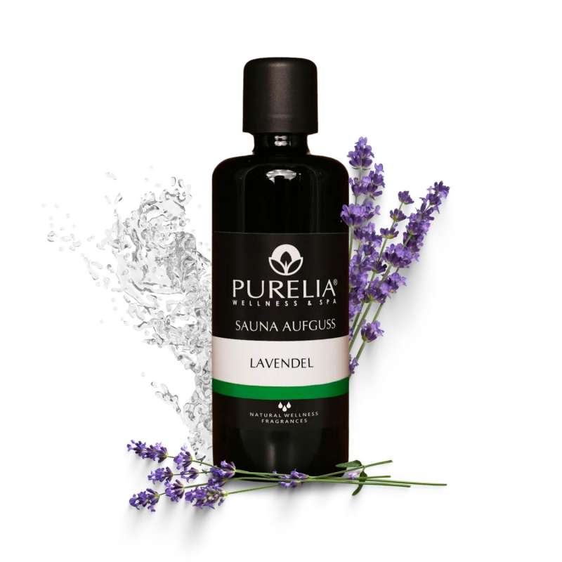 PURELIA Saunaaufguss Konzentrat Lavendel 100 ml natürlicher Sauna-aufguss - reine ätherische Öle