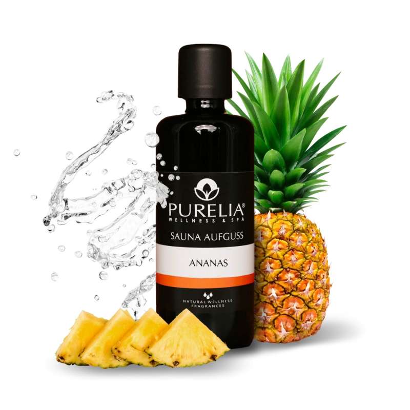 PURELIA Saunaaufguss Ananas 100 ml natürlicher Sauna-aufguss - reine ätherische Öle