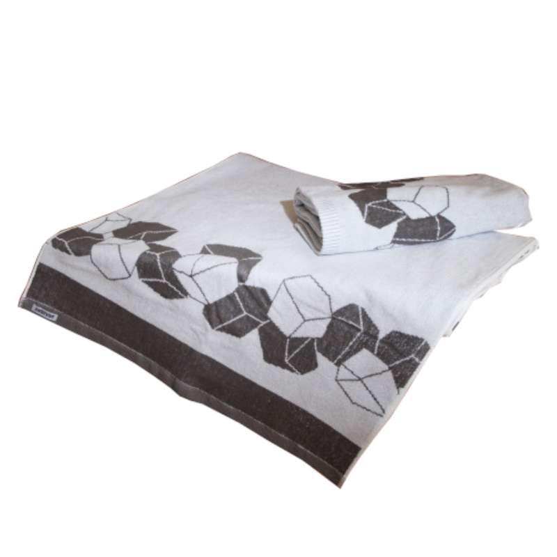 Harvia Saunahandtuch Saunalaken 200 x 70 cm braun weiß 100 % Baumwolle SAC80215