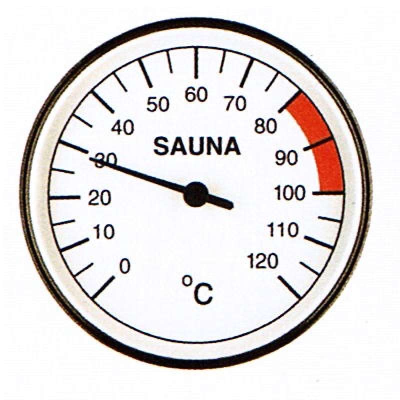Infraworld Thermometer 100 mm Durchmesser Saunazubehör Saunamessgerät S2214