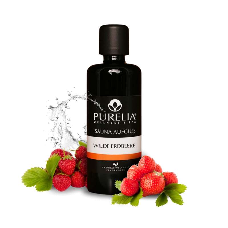 PURELIA Saunaaufguss Konzentrat Wilde Erdbeere 100 ml natürlicher Sauna-aufguss - reine ätherische Ö