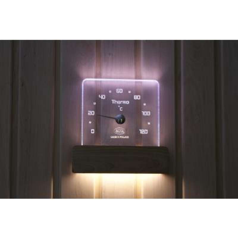 Nikkarien Sauna LED Saunathermometer - EEK: A+ Spektrum A++ bis E - Polycarbonat