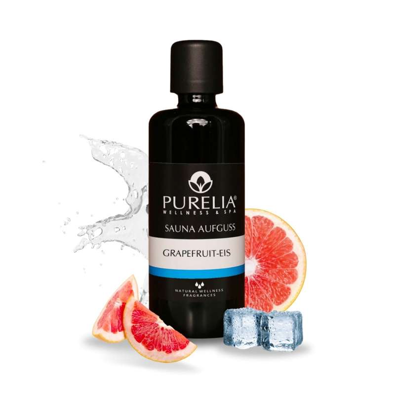 PURELIA Saunaaufguss Konzentrat Grapefruit-Eis 100 ml natürlicher Sauna-aufguss - reine ätherische