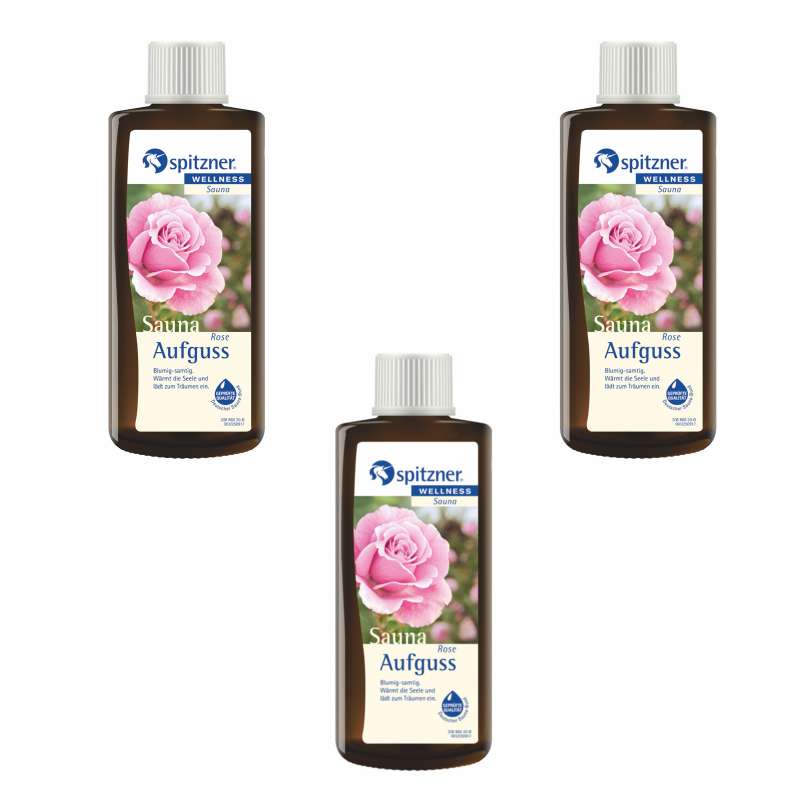 Spitzner Saunaaufguss Rose Konzentrat 3x 190 ml 3er Vorteilspack 8850091