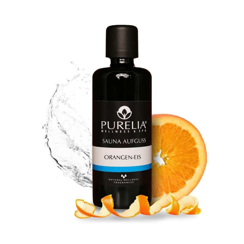PURELIA Saunaaufguss Konzentrat Orange-Eis 100 ml natürlicher Sauna-aufguss - reine ätherische Öle