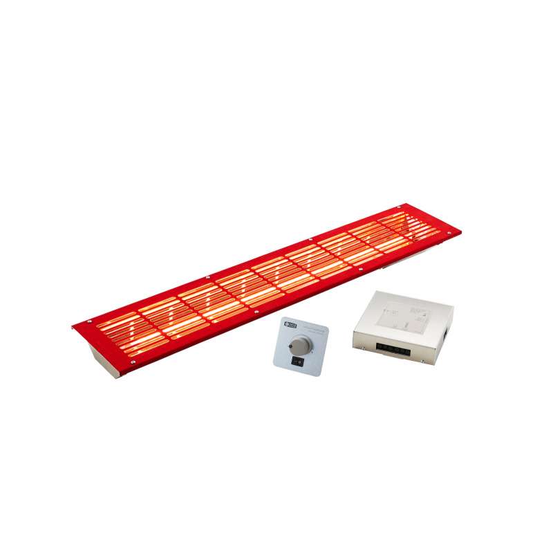 Infraworld VITALlight-IPX4 Infrarotstrahler-Set mit Easy Control Steuerung 500W gerade rot